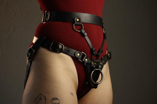 Strap on Harness: Functional Leather Lingerie